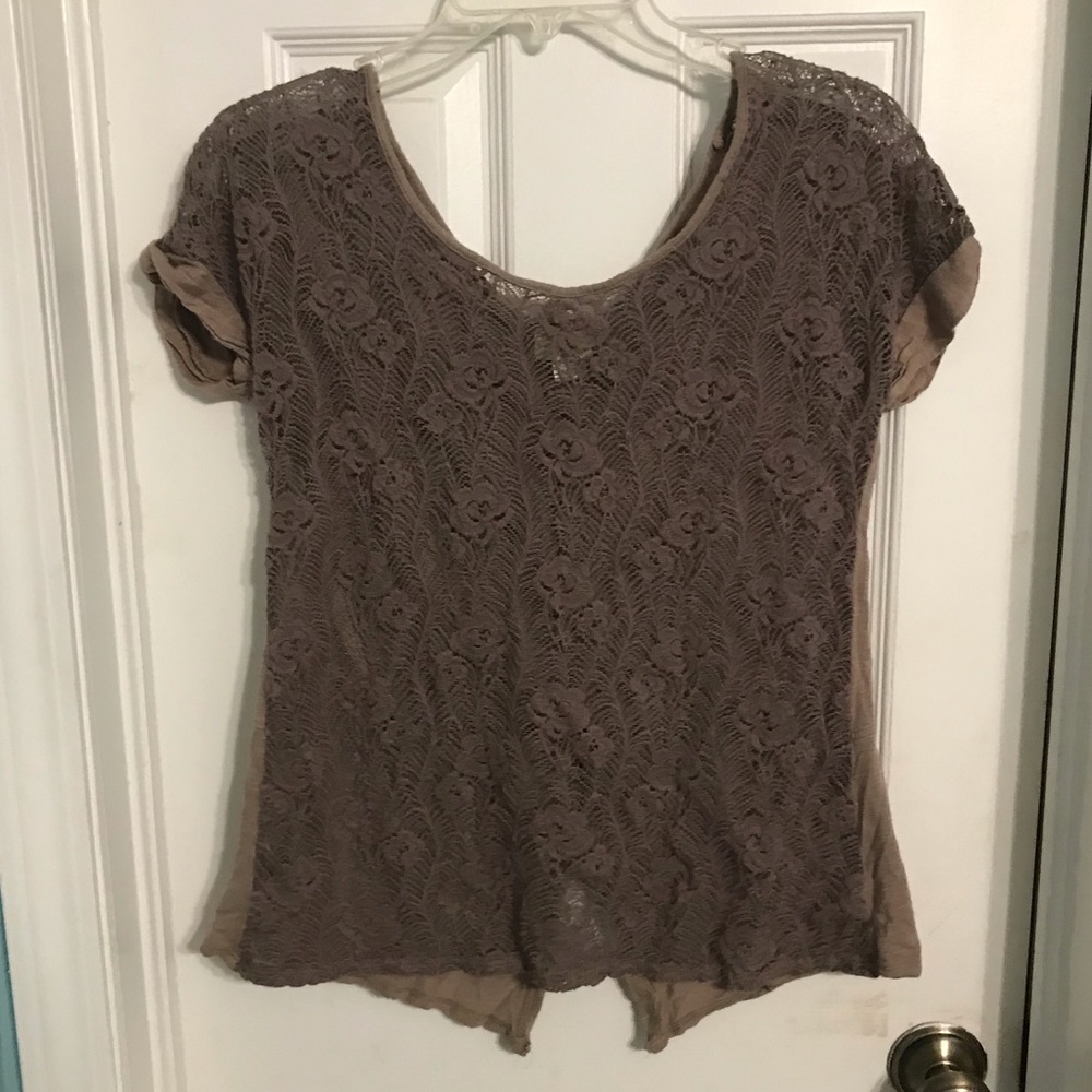 See through lace top